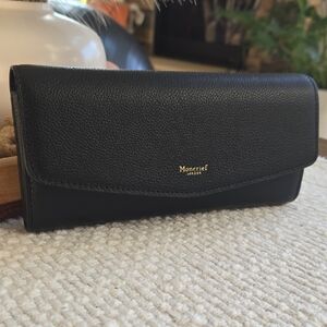 Moncrief London Black Leather Clutch Wallet